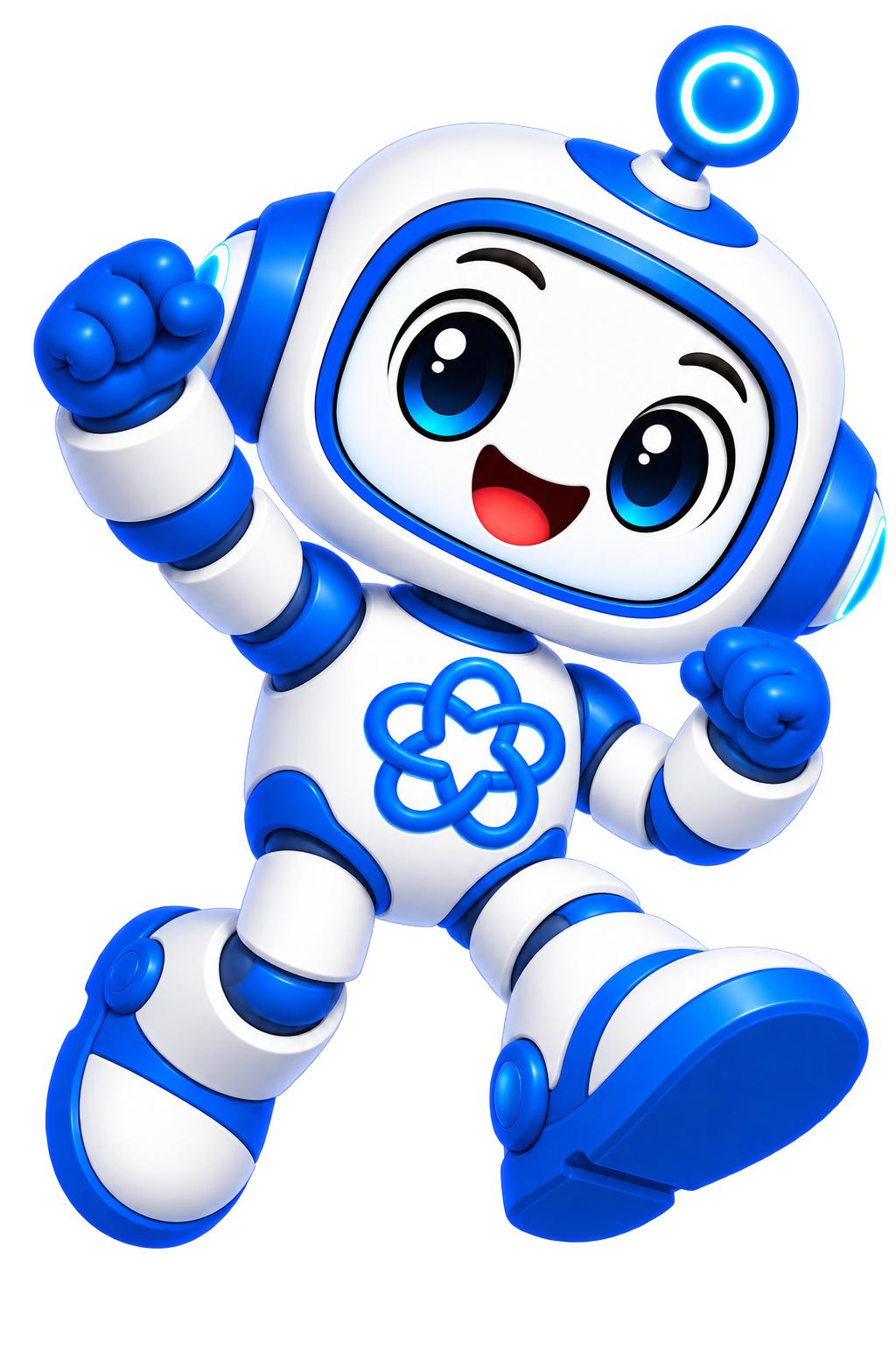 ROBO English robot mascot with books